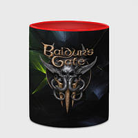 Чашка с принтом «Baldurs Gate 3 logo dark green» (цвет чашки на выбор)