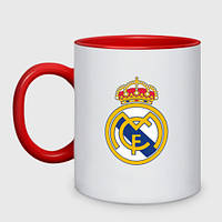 Чашка с принтом двухцветная «Real madrid fc sport» (цвет чашки на выбор)