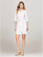 Женское белое платье Tommy Hilfiger Belted Poplin Shirtdress (размер S)