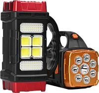Аккумуляторный LED фонарь Hurry Bolt HB-1678 аварийный светильник с солнечной панелью дубл