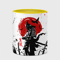 Чашка с принтом «Ghost of Tsushima: самурай на фоне красного солнца» (цвет чашки на
