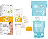 Набір Bioderma Photoderm Spot-Age, захисний крем-антиоксидант SPF 50+, 40 мл + гель-крем, що подовжує засмагу