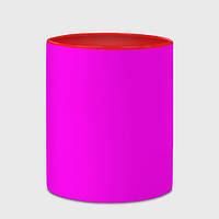 Чашка с принтом «Однотонный розовый неоновый \\\"Пион\\\"» (цвет чашки на выбор)