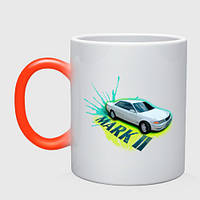 Чашка с принтом хамелеон «Toyota mark2 белая» (цвет чашки на выбор)