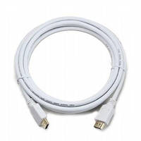 HDMI кабель CC-HDMI4-W-1M, HDMI V.1.4, вилка/вилка, з позолоченими конекторами, 1 м, , білий колір (