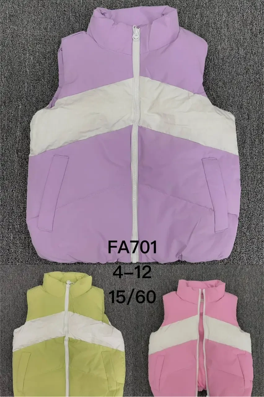 Безрукавка для дівчаток оптом, F&D, розміри 4-12 років, арт.FA701