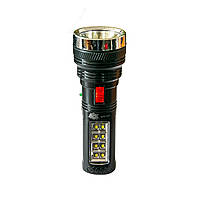 LED фонарь аккумуляторный ASK 227 Черный, фонарик ручной светодиодный | світлодіодний ліхтар дубл
