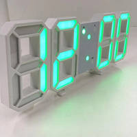 Светодиодные цифровые часы White оclock (зеленые цифры) дубл