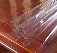Мягкое стекло Прозрачная силиконовая скатерть на стол Soft Glass Защита для мебели 1.7х1.0 м дубл