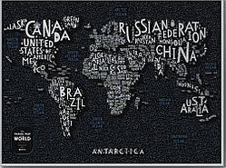 Скретч Карта Мира LETTERS World дубл