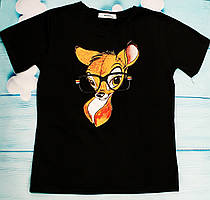 Жіноча чорна футболка XS/S