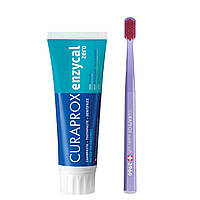 Набор Curaprox Enzycal Zero Super Soft (зубная паста 75 мл + зубная щетка)