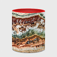 Чашка с принтом «Натуральный природный камень агат» (цвет чашки на выбор)
