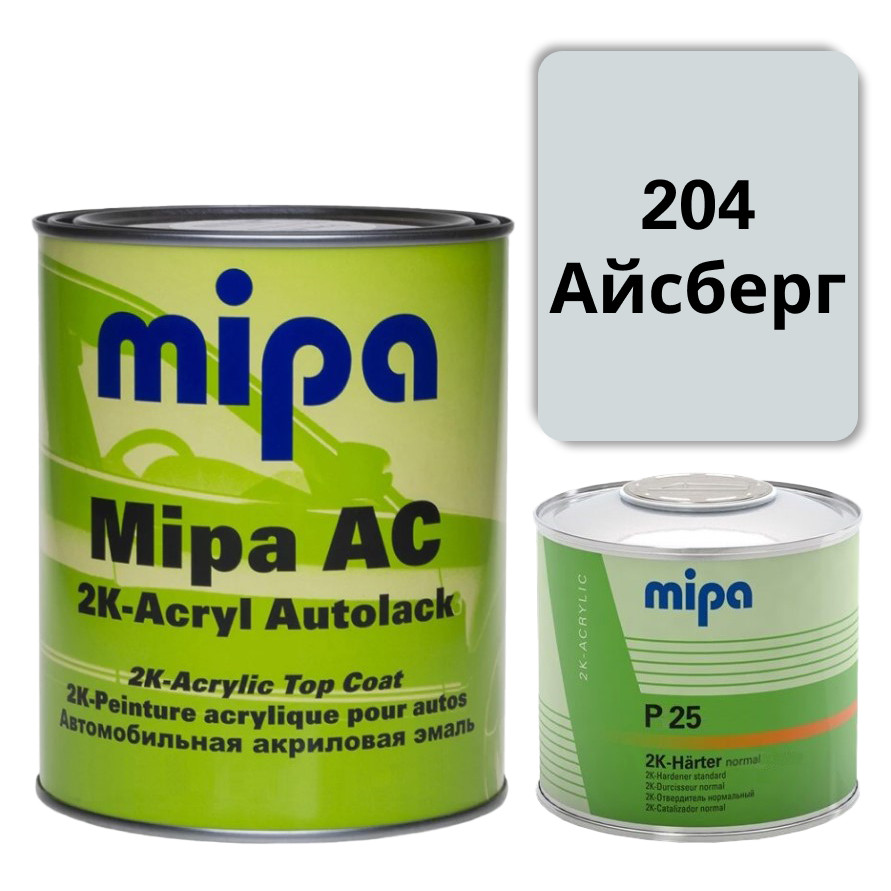 204 Айсберг Акрилова авто фарба Mipa 1 л + затверджувач P25 0.5 л