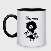 Чашка двухцветная Jimi Hendrix 330 мл (цвет чашки на выбор)