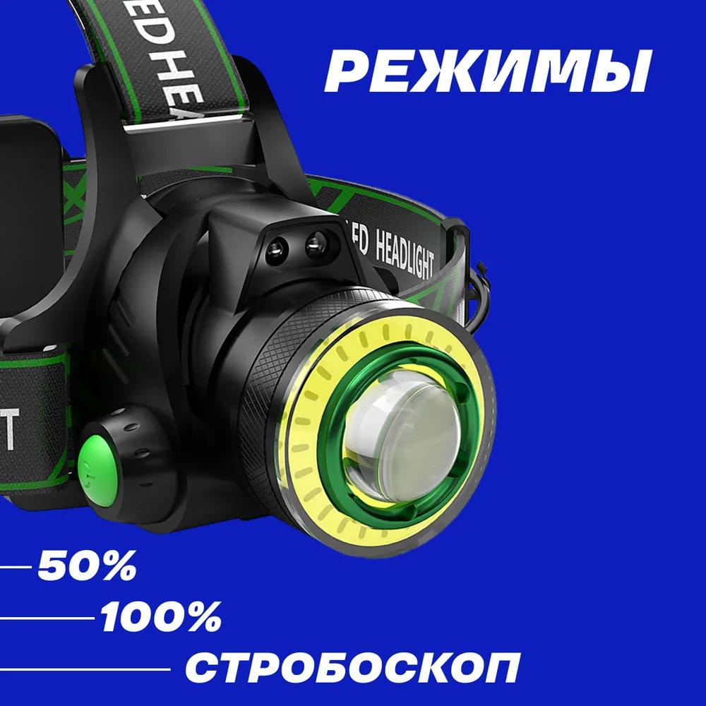 Мощный универсальный аккумуляторный налобный фонарь BAILONG BL-T107-T6 CREE XML-T6 Легкий налобный фонарь - фото 5 - id-p2186927705