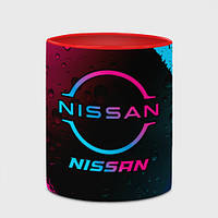 Чашка с принтом «Nissan - neon gradient» (цвет чашки на выбор)