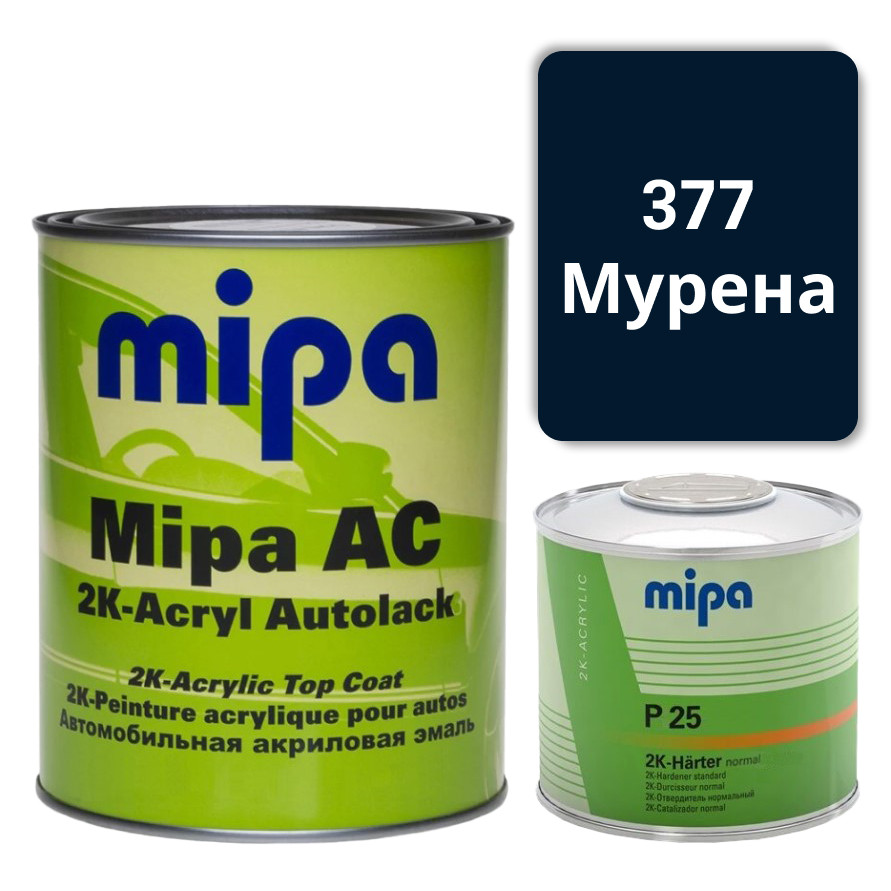 377 Мурена Акрилова авто фарба Mipa 1 л + затверджувач P25 0.5 л