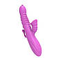 Вібратор кролик з підігрівом, поштовхами та стимулятором ануса Ada USB Purple, 25х3,2 см., фото 4