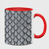 Чашка с принтом «Металлическая черепица - текстура» (цвет чашки на выбор)