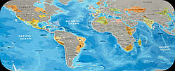 Скретч карта Discovery Map World на английском языке дубл