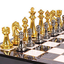 Шахи Royal Chess 30 х 30 см, з дерев'яною шаховою дошкою та металевими шахами, фото 4