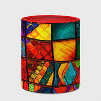 Чашка с принтом «Лоскутная мозаика - пэчворк» (цвет чашки на выбор)