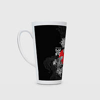 Чашка с принтом Латте «Бойцовые петушки - истребители демонов»