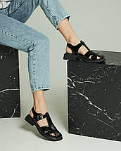 Босоніжки лакові Guero 395266 36 чорний шкіра, фото 4