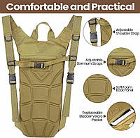 Гидратор-рюкзак военный тактический 3 литра мультикам для выживания, рюкзак питьевая система Койот