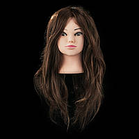 Учебная голова-манекен на штативе, 100% натуральный волос, 50-55 см