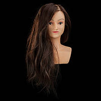 Учебный манекен Gloria с плечами, натуральный волос, шатен