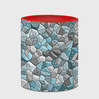 Чашка с принтом «Мозаика из цветных камней» (цвет чашки на выбор)