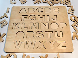 Алфавит деревянный Английский дубл