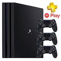 Sony PlayStation 4 Pro | PS Plus + EA Play 1 день, 3 геймпади