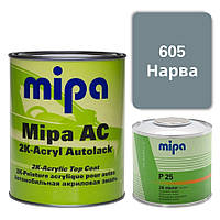 605 Нарва Акриловая авто краска Mipa 1 л + отвердитель P25 0.5 л