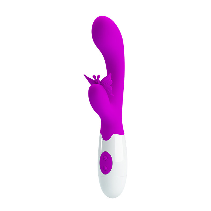 Кролик вібратор Pretty Love Butterfly Kiss Vibrator Purple, 20х3 см.
