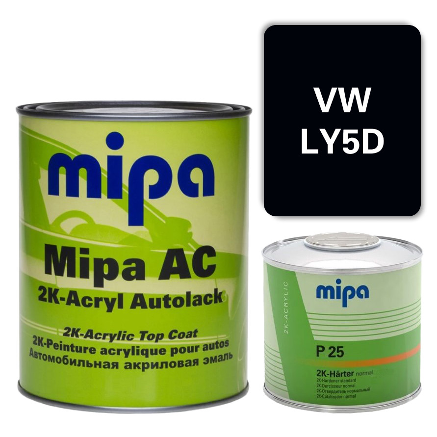 Volkswagen LY5D Акрилова авто фарба Mipa 1 л + затверджувач P25 0.5 л