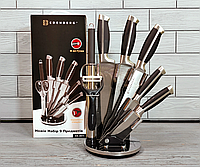 Набор кухонных ножей на крутящейся подставке Edenberg EB-3611 (9 предметов)