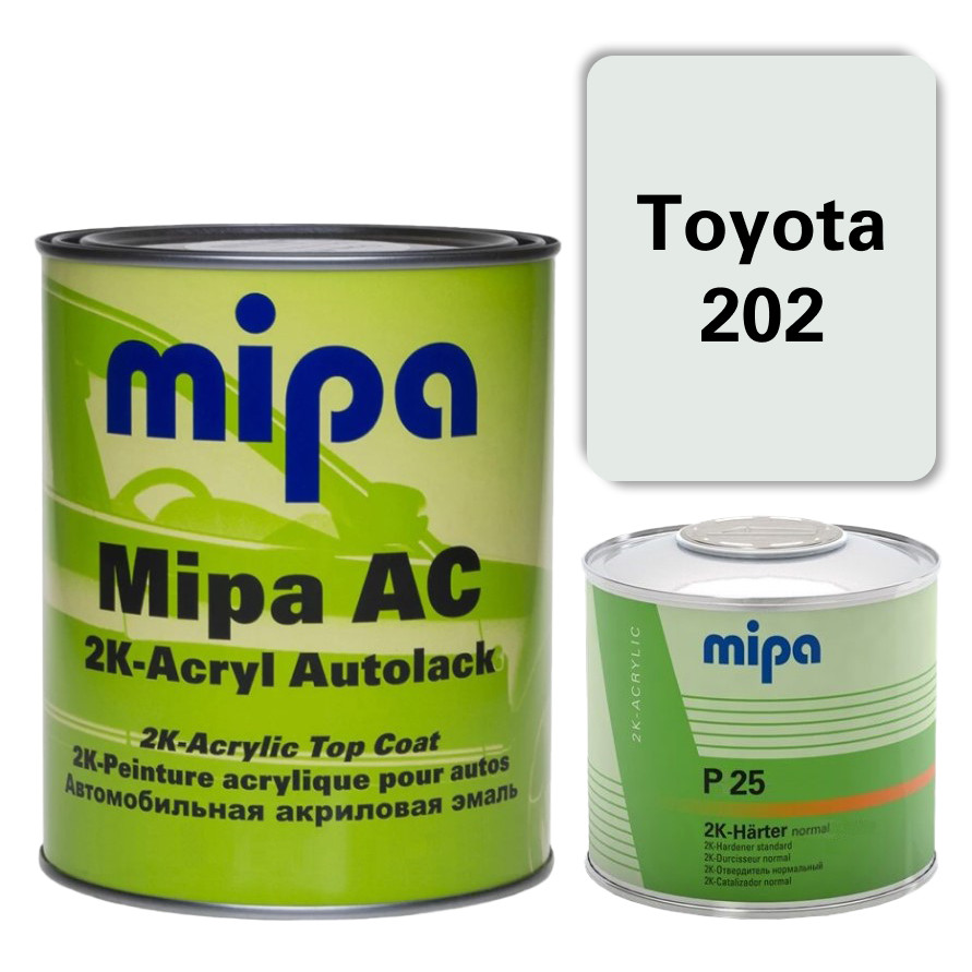 Toyota 202 Акрилова авто фарба Mipa 1 л + затверджувач P25 0.5 л