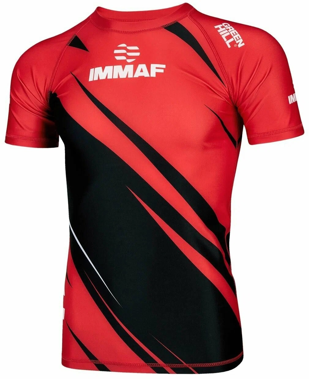 Футболка GREEN HILL Rash Guard MMA IMMAF з коротким рукавом червоний