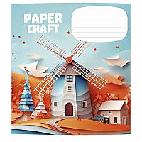 Тетрадь ученическая "Paper craft" Школярик 012-3354C-5 в косую линию, 12 листов, Land of Toys