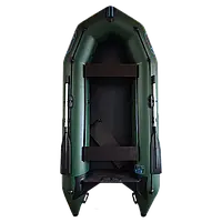 Трехместная моторная рыбацкая лодка из армированного ПВХ AVALON 310,Легкая лодка под мотор для охоты и туризма Зеленый
