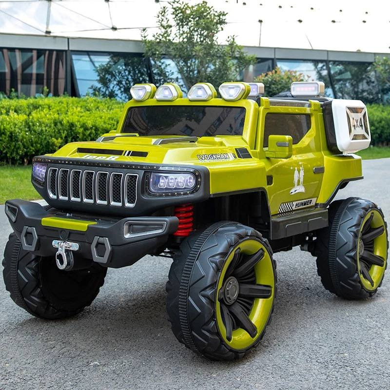 Дитячий електромобіль на акумуляторі Jeep з пультом радіокерування для дітей 3-8 років Зелений