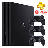 Sony PlayStation 4 Pro | PS Plus + EA Play 3 дні, 3 геймпади