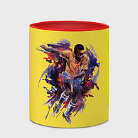 Чашка с принтом «Бразильский футболист Пеле 10» (цвет чашки на выбор)