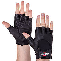Перчатки спортивные кожаные Zelart SB-161556 размер s цвет черный se