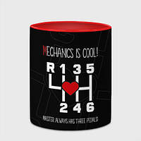 Чашка с принтом «Mechanics is cool» (цвет чашки на выбор)
