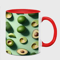 Чашка с принтом «Сочный авокадо» (цвет чашки на выбор)