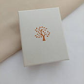 Коробочка для набору прикрас прямокутна картонна прямокутна кремова